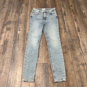 Free People High Rise‎ Skinny Jeans Light Wash Denim Casual Size 27 Grunge